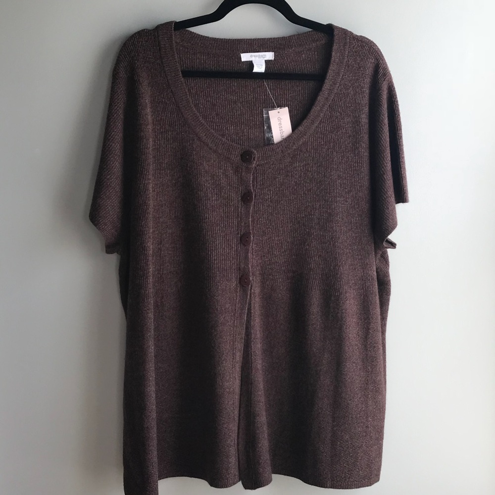 ☀️Dress Barn /  Half-button Cardigan - 22/24 (NWT)